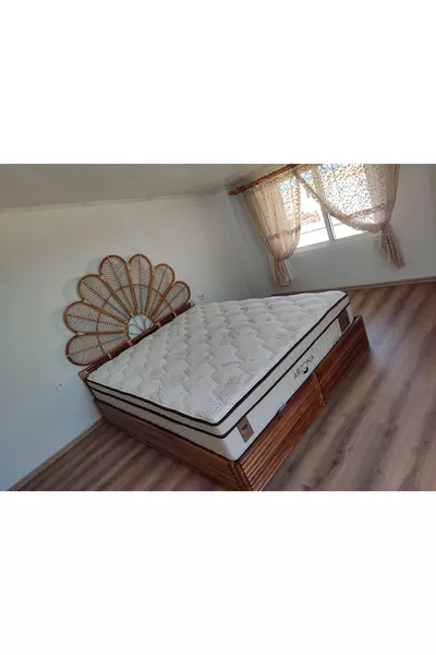 Bamboo double bed headboard