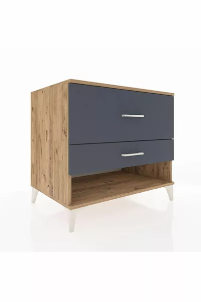 Cassettiera Kronos 2 Cassetti Pino-Antracite