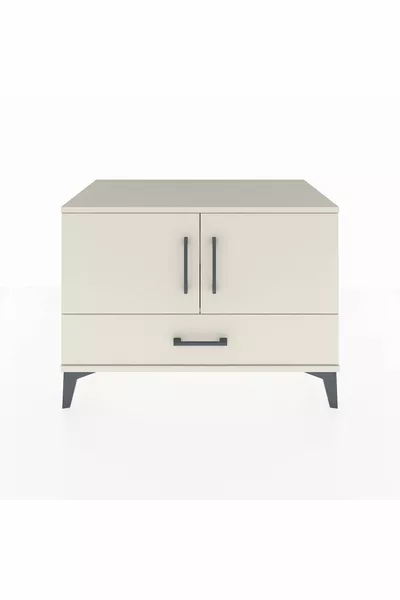 Комод Hyperion с 2 полками, 1 выдвижным ящиком и 2 дверцами, Лунный камень-Лунный камень