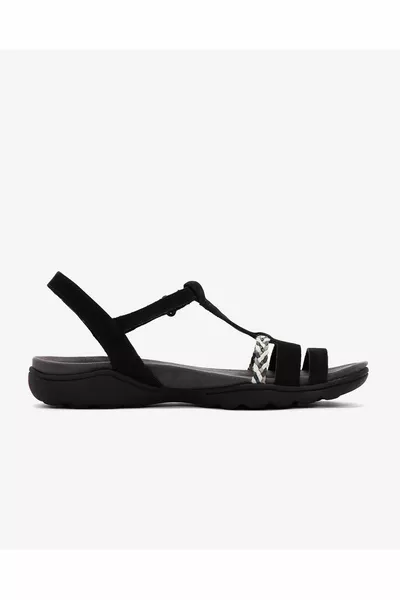 Amanda Tealite Women's Black Sandals 
