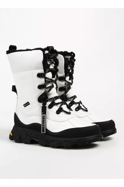 Leer + Textiel Witte Dames Snowboots 