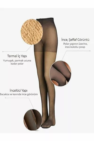 الشتاء الجوارب السحرية مع الصوف نسج جوارب طويلة رقيقة سوداء تبدو داخل