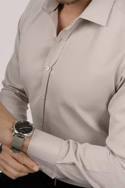 Melk Koffie Slimfit Gift Boxed Heren Shirt