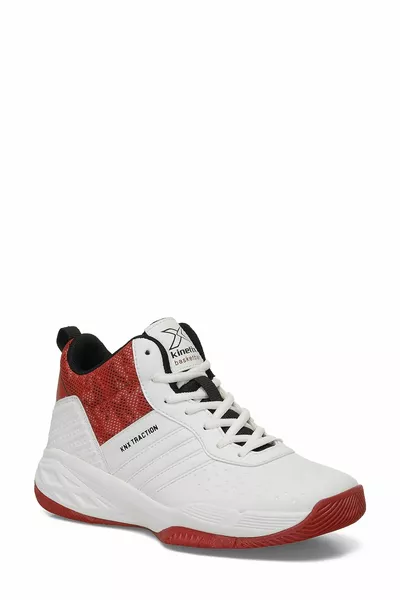 TRACTION PU 4PR Witte Unisex Basketbalschoenen