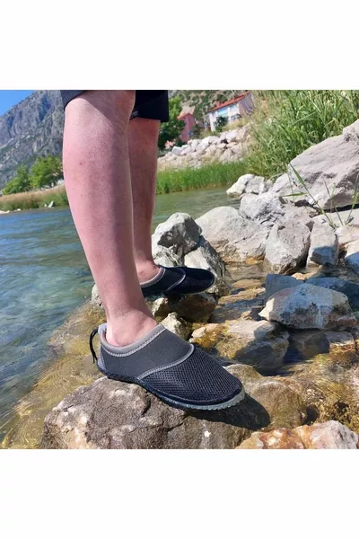 Serabien G Noir Semelle Antidérapante Piscine Mer Surf Chaussures