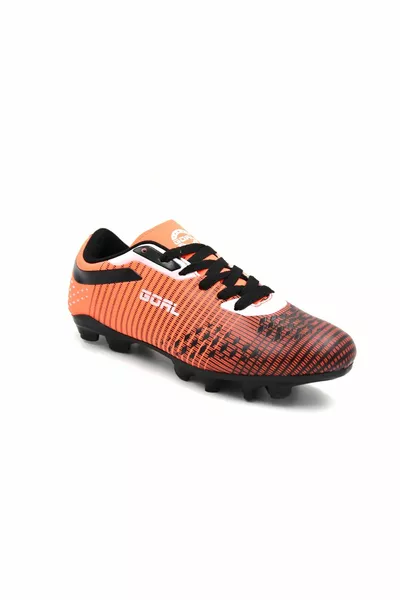 (OBJECTIF) Chaussures de football enfant à lacets Orange