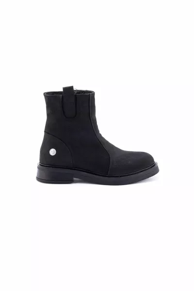  Zwarte nubuck leren laarzen voor dames