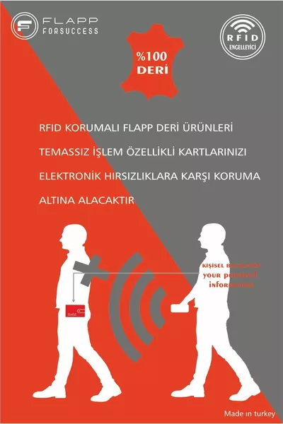 جلد طبيعي RFID محمي بحافة حمراء مطلية بالمحفظة الرياضية