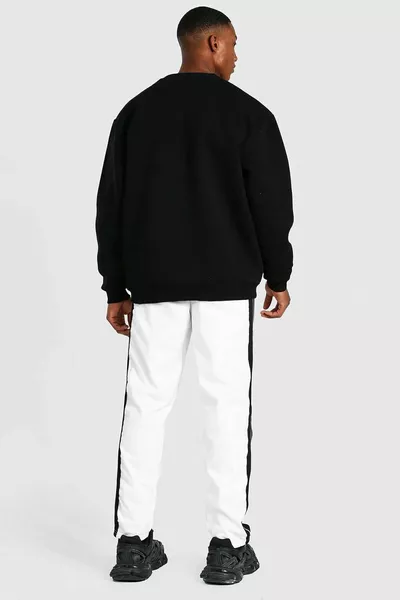 Black Sweat Brooklyn Printed Overisize