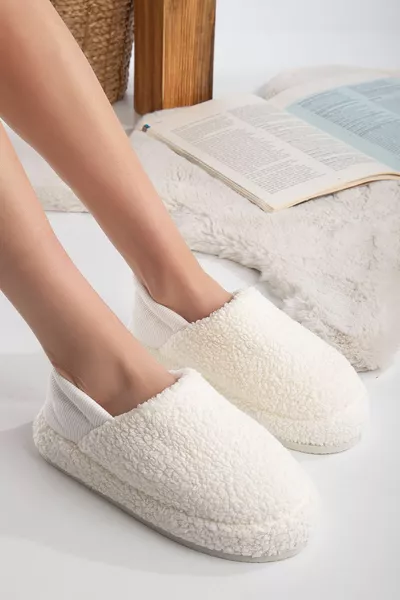 Ткань ягненка шерстяная бесшумная подошва Эластичная женская домашняя обувь Домашние сапоги Пандуф