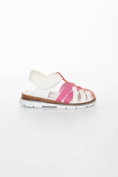 لطيف الشباب العظام قفص الفوشيا الأبيض الفتيات الصنادل