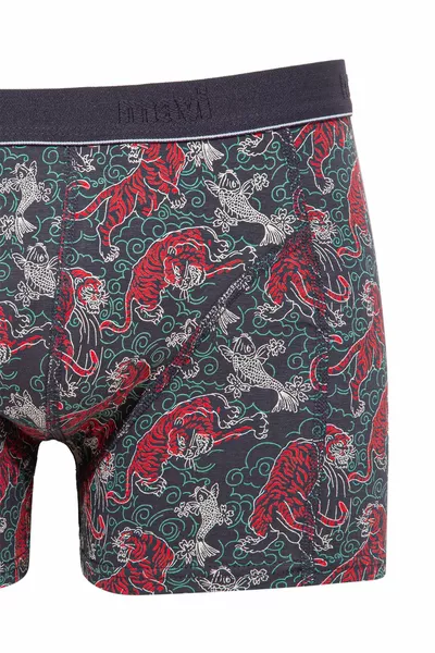 Tiger Printed Navy Blue Boxer 