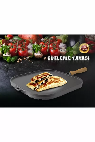 فايتكنولوجي  سم فطيرة من الجرانيت المصبوب على الوجهين وختم اللحم ومقلاة شيش كباب جريل