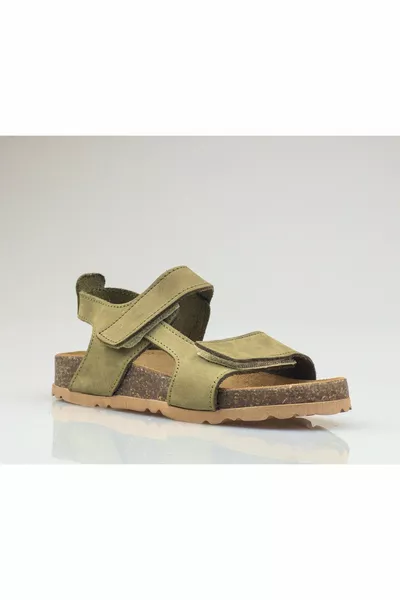 للجنسين الاطفال الصنادل الجلدية الطبيعية ، الصنادل الفيلكرو العظام