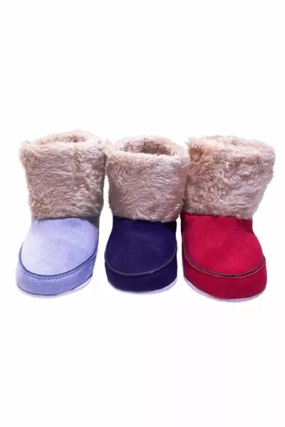 Papulin Luxe Bébé Chaussons Bleu Argenté Bébé Fille Chaussures