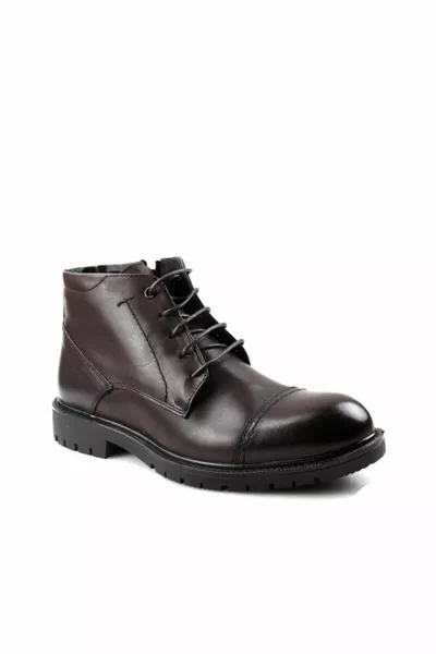  Bottes en cuir en fourrure pour hommes