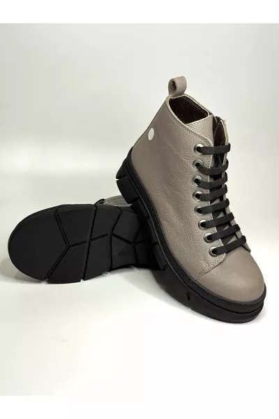 -X جلد حقيقي الدانتيل متابعة سستة مفصلة الأحذية الوحيدة العظام