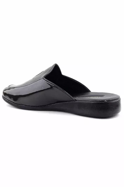 معطف من الأسلحة للرجال أسود براءات الاختراع الجلود العريس الشباشب 