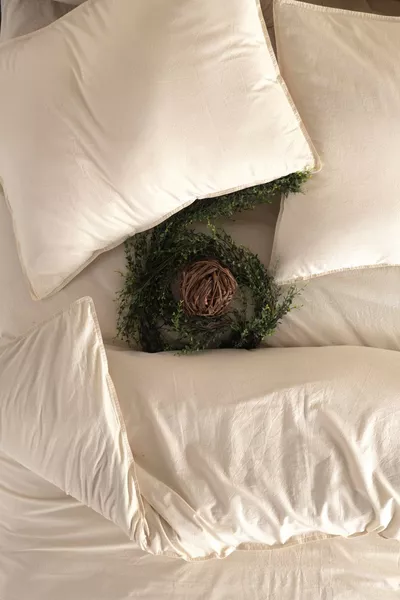 Чисто естествено % памучно спално бельо за единично легло *