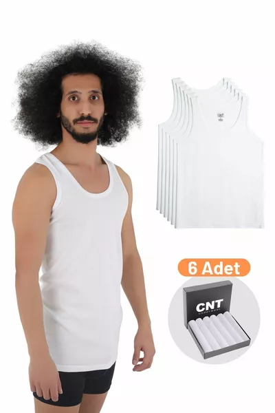 Canottiera da uomo in cotone Basic Pacco Premium da 6