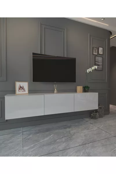 Bullet TV Unit Glossy White Cm