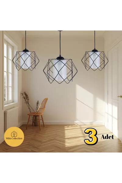 Современная дизайнерская люстра-лабиринт белого цвета с 3 светильниками