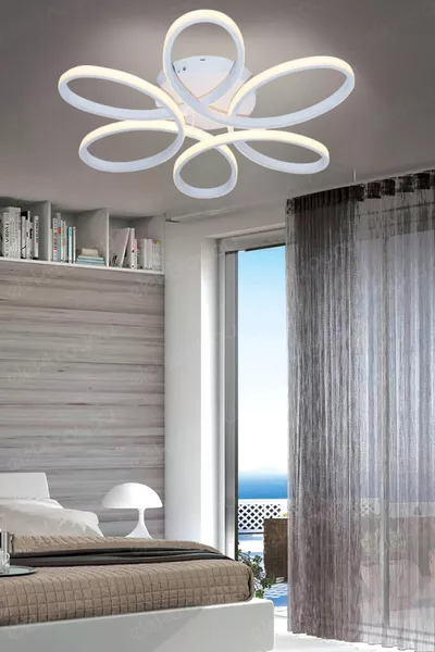 Linup Модерен Бял Плафонер Нула Бяла Светлина Хол Кухня Спалня LED Полилей