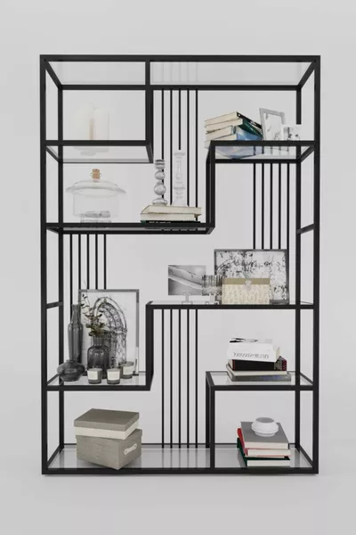 Inci Metal Design Zwarte Metalen Boekenkast