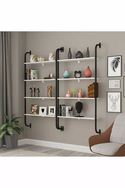 Metal Bookshelf Wall Shelf