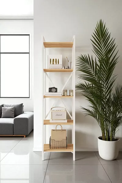 Nilamu Çam Boekenplank, Metalen Onderdelen, Organizer, Kantoor, ** Cm