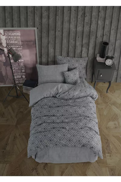 Единичен спален комплект от лен