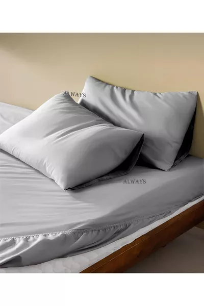 Комплект памучни чаршафи с ластик с възглавници