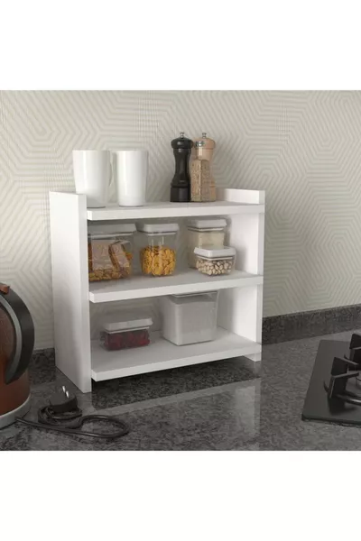 Mia Banko Countertop Multi-Purpose Shelf White
