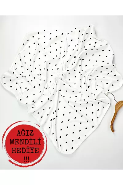 Black Heart Organic % Cotton  Cm Single Layer Baby Blanket for Car Seat & Swaddle