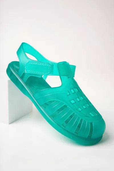 ميدوسا جرين سي الصنادل في الهواء الطلق المرأة الصنادل عدم الانزلاق لينة جل وحيد