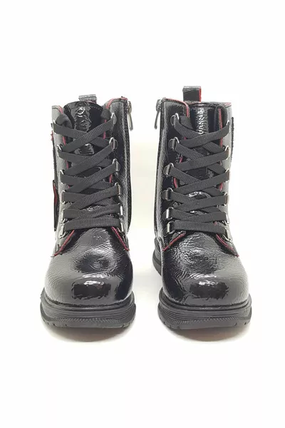 KINDER-REISSVERSCHLUSS, RUTSCHFESTE SOHLE, AUSSENMATERIAL LACKLEDER