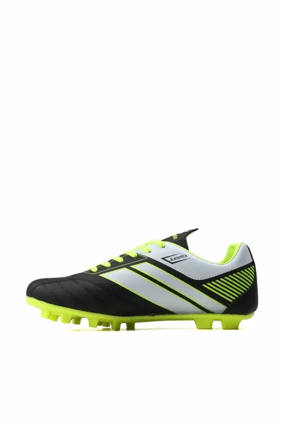 Trim Ag Noir & Blanc Vert Fluo Chaussures De Football Pour Homme