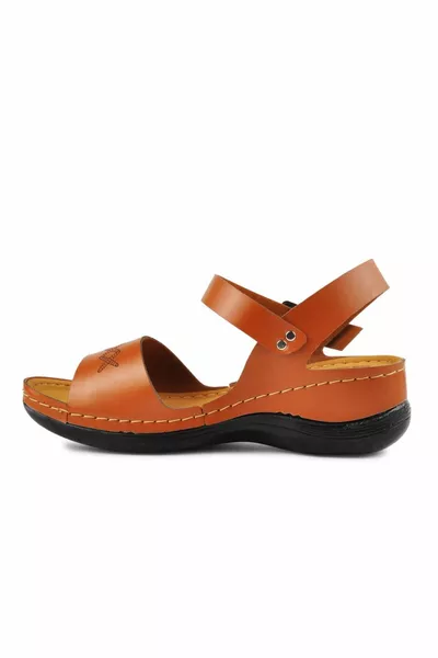 Sandales Femme Camel Jaune
