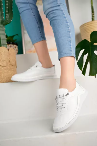 Ballerines décontractées pour femmes orthopédiques % cuir véritable