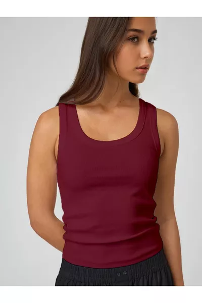 NOVELLE Canottiera a coste con spalline larghe