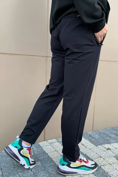 Pantaloni della tuta da uomo con vita elasticizzata, gamba dritta e 3 tasche