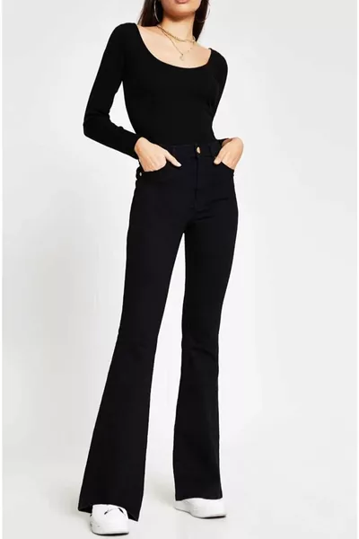 Liana Spanish Black Stretch High-Waisted Jeans