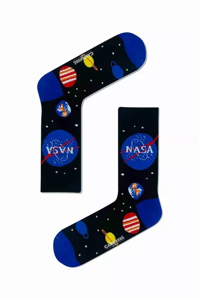 جوارب ملونة بتصميم كواكب خماسية