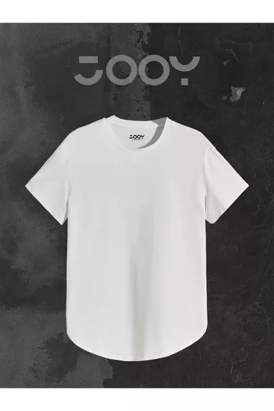 Red White 2-Piece Set Plain Slim Fit Oval Cut T-Shirt