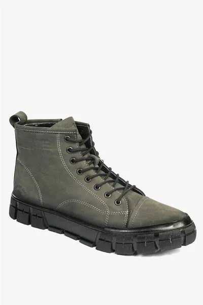 Sanoro Genuine Leather Grey Torje Outdoor Men's Boots