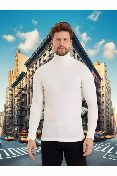 الرجال البيج تريكو الياقة المدورة الياقة المدورة الشتاء سترة