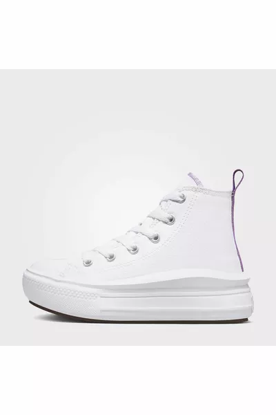 تشاك تايلور أول ستار موف بلاتفورم سنيكرز أبيض للأطفال