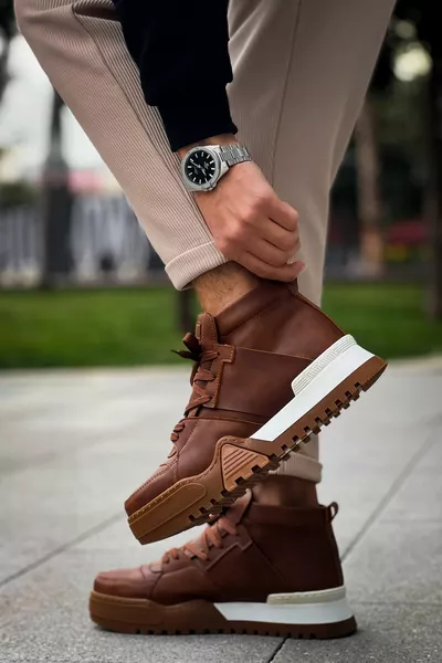  Ghost Line Veterschoen Orthopedische zool Casual Skin Sportlaarzen voor heren CTBT Tan