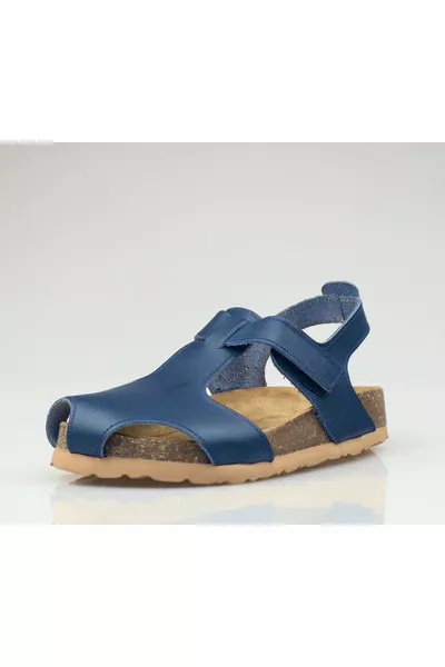 Sandali unisex in vero cuoio per bambini, sandali ortopedici in velcro