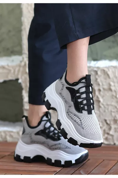 Alya Grey Knitwear Sneakers